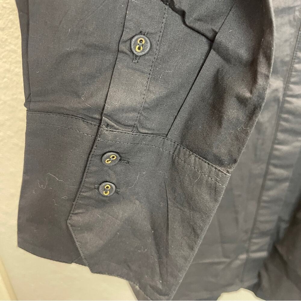 Cleobella Miller Shirt Black Long Sleeve Button Front Relaxed Ethical Blouse - Picture 8 of 13